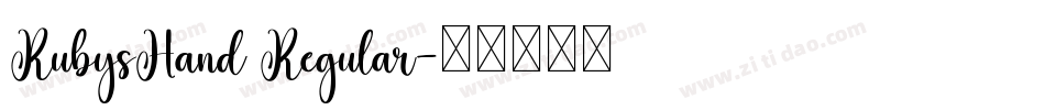 RubysHand Regular字体转换